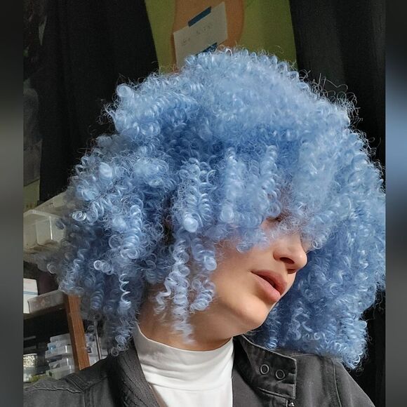 NWOT Curly Blue Wig ? main image 4